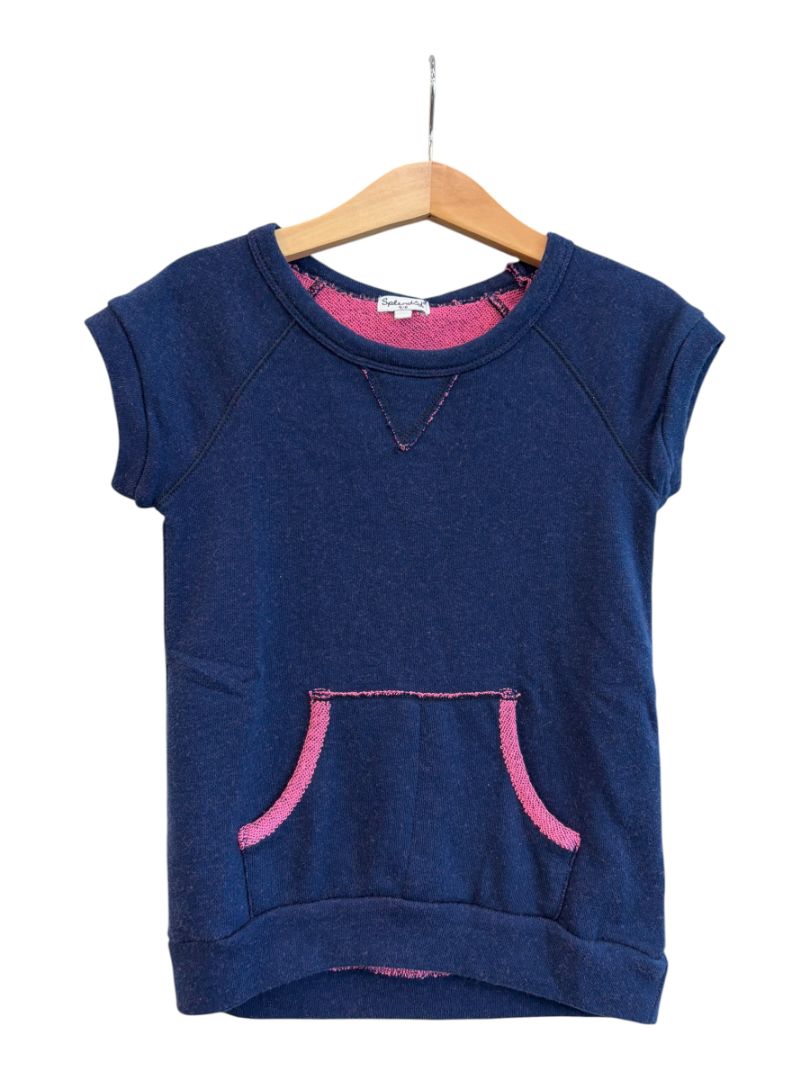 Navy/Hot Pink Splendid Sweat T-Shirt, 6T