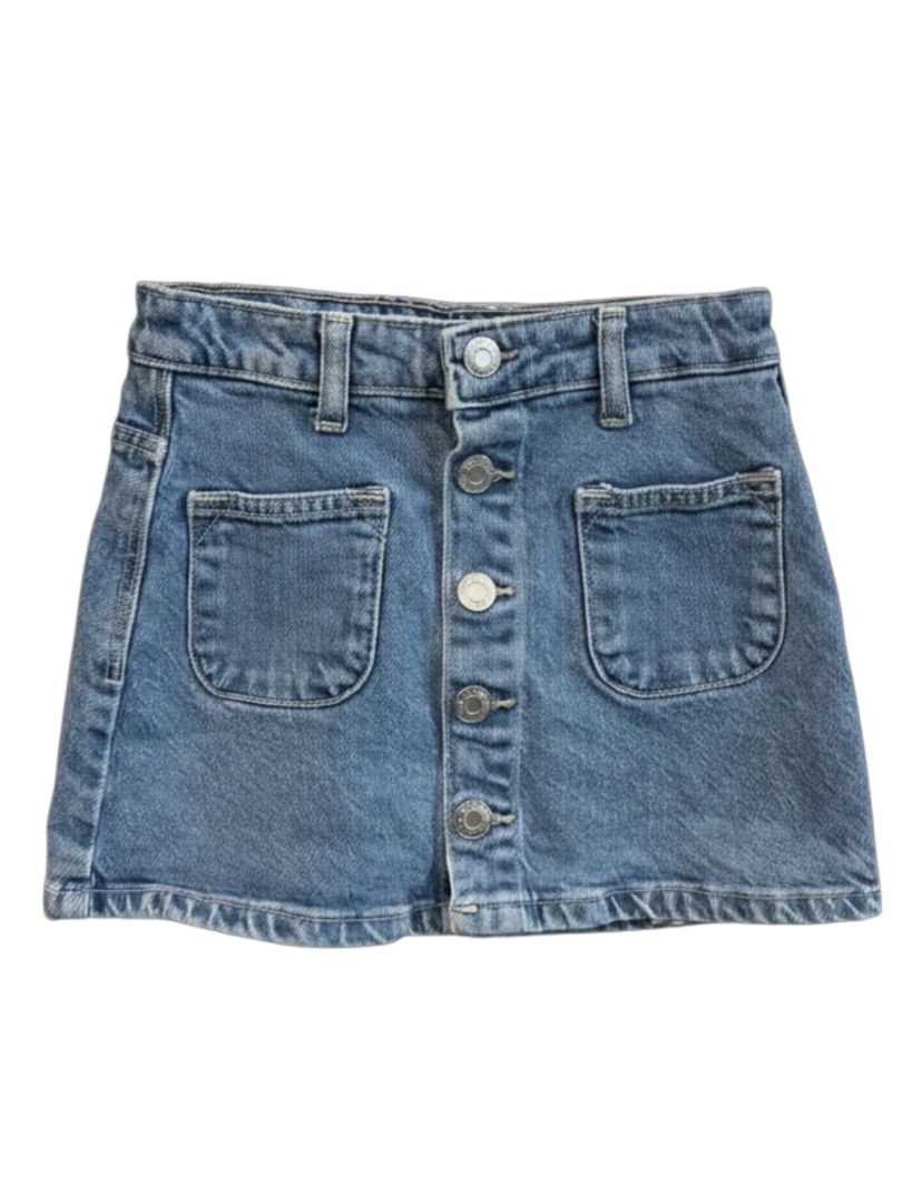 Blue MNG Kids Denim Pocket Skirt, 6T