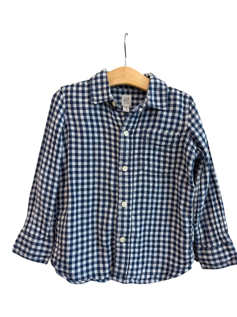 Blue Gap Kids Gingham Button Down, 4-5T