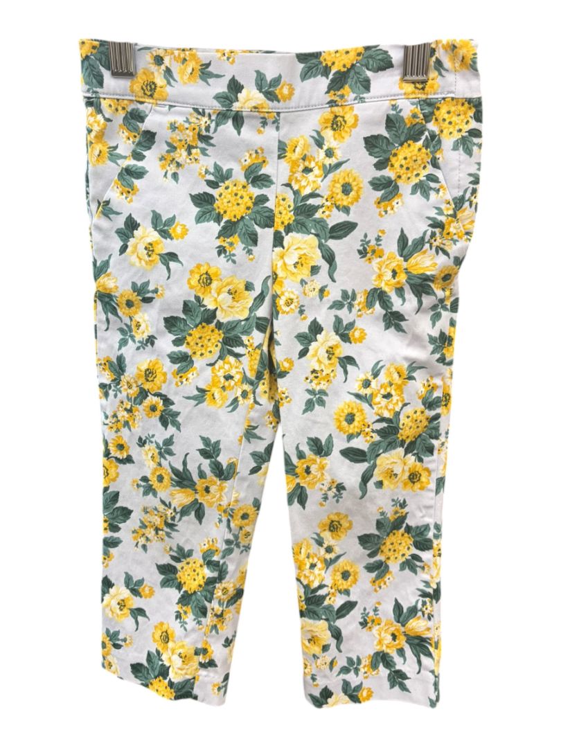 Blue/Yellow Janie and Jack Floral Pants, 4T