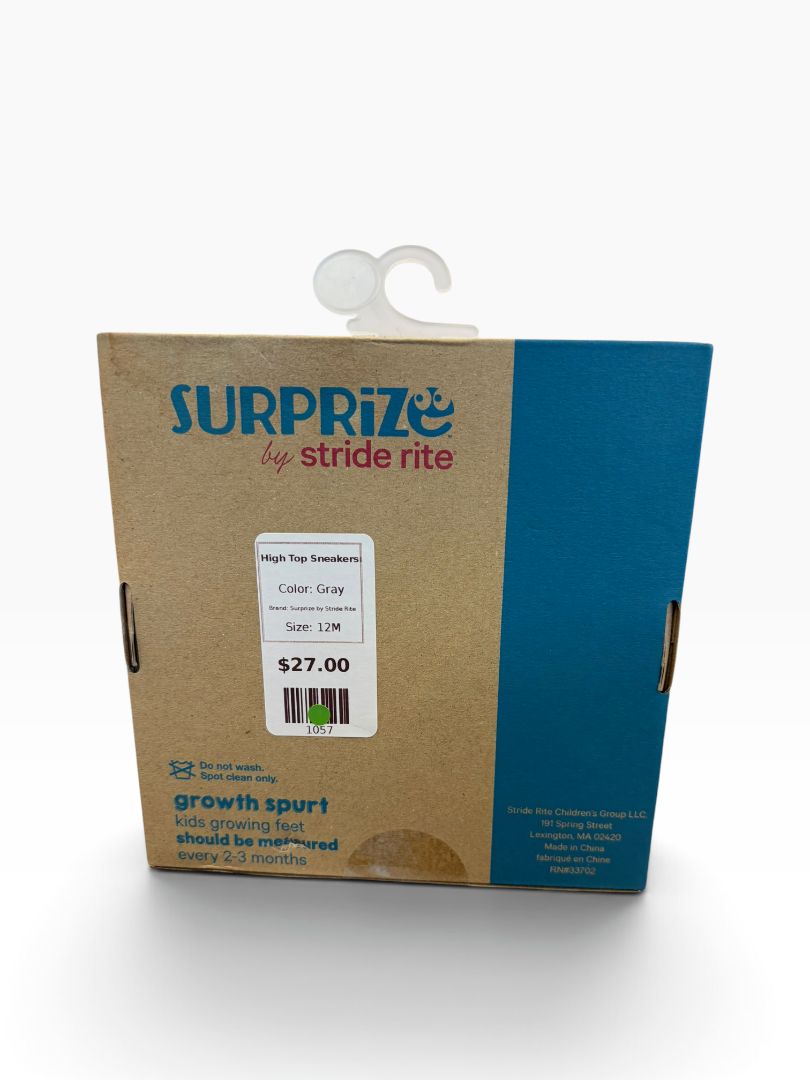 Gray Surprize by Stride Rite High Top Sneakers, 6-12M (New in Box)