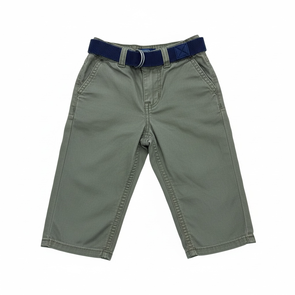 Olive Polo by Ralph Lauren Khakis with Belt, 9M
