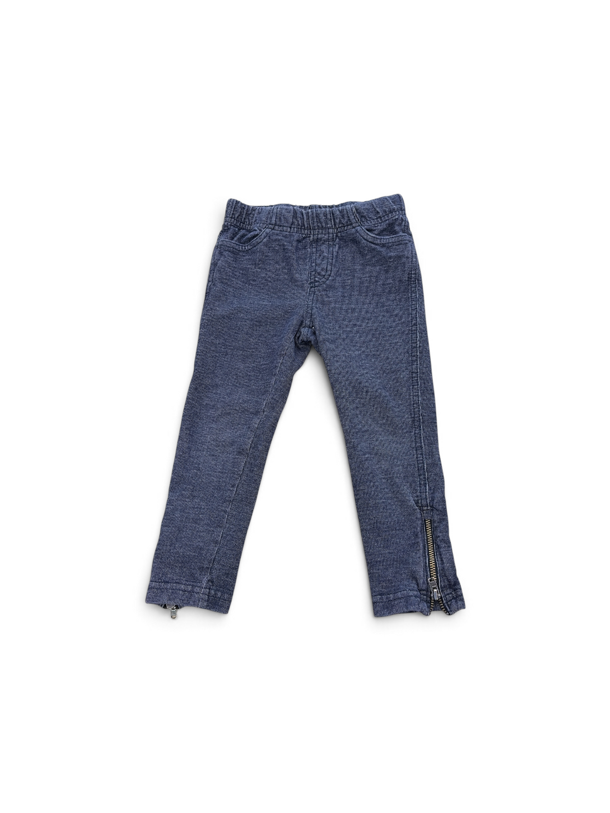 Blue Tea Collection Zipper Ankle Jeggings, 3T