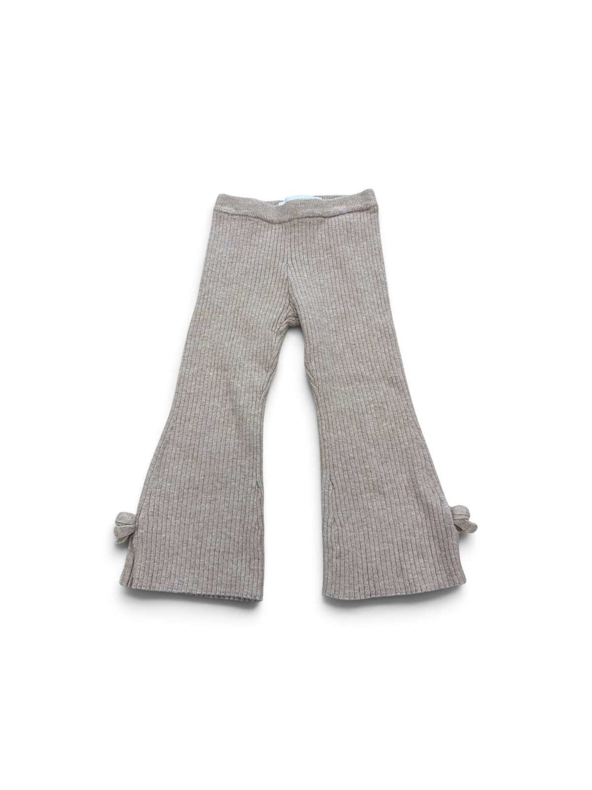 Camel Zara Knit Flared Leggings, 3T