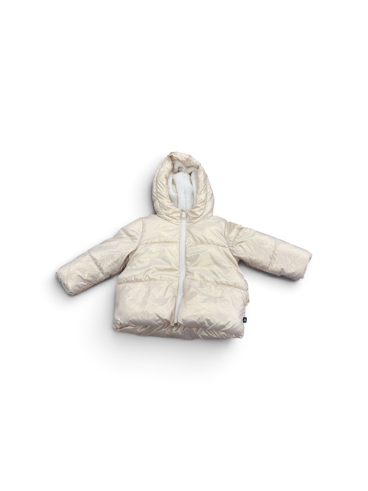 Gold Baby Gap Puffer Coat, 2T