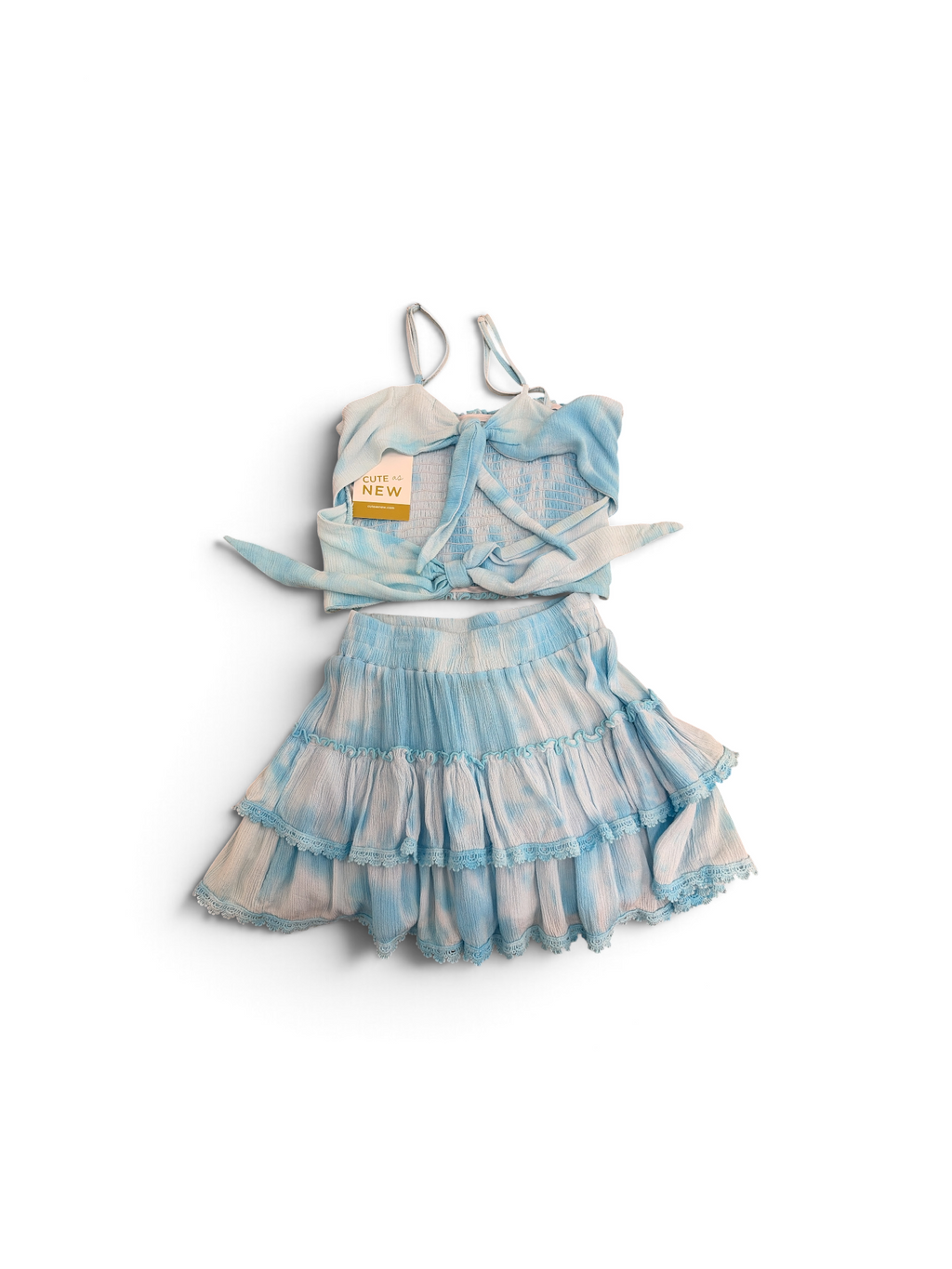 Blue/White Flowers by Zoe Tie Dyed Set, 6T