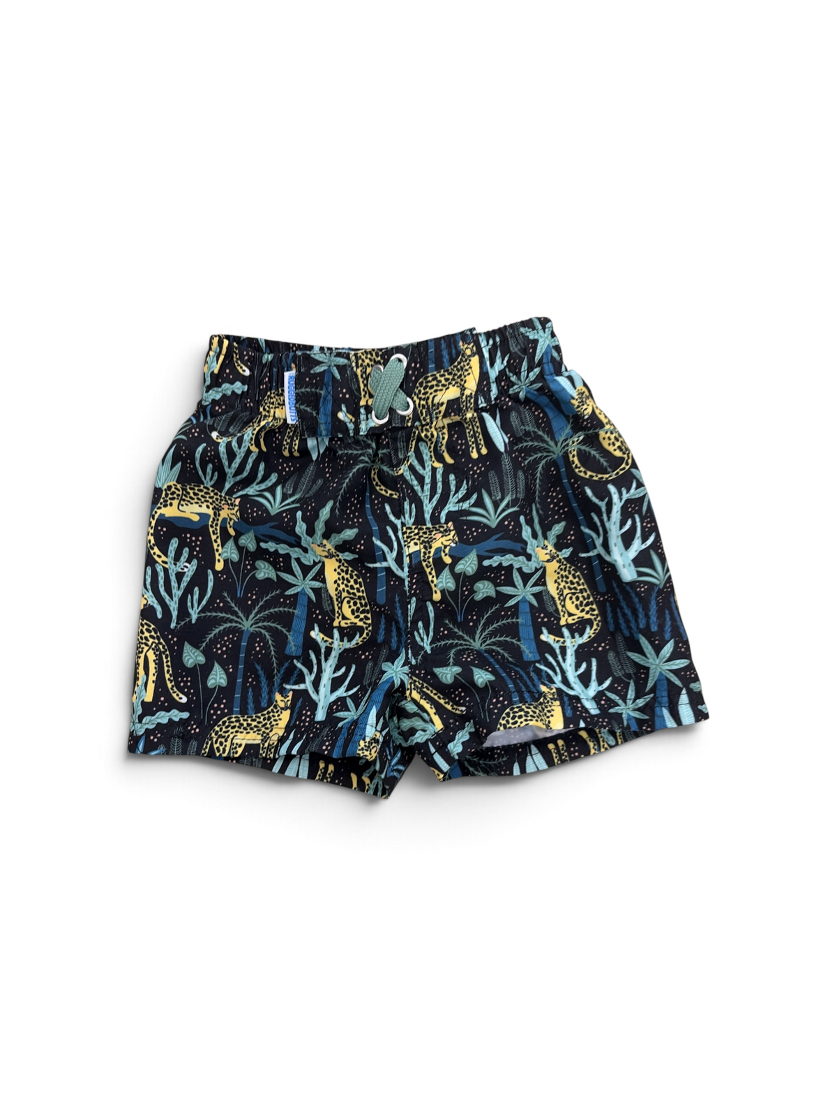 Black Rugged Butts Jungle Swim Trunks, 12-18M