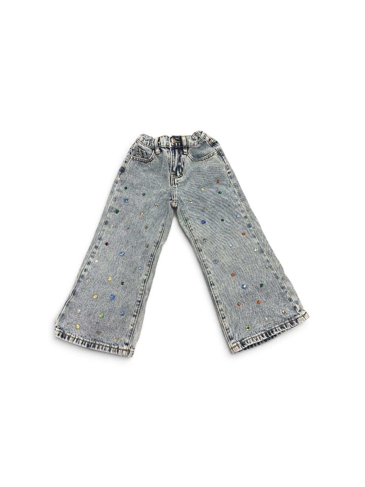 Blue Truly Me Gem Wide-Leg Jeans, 5T