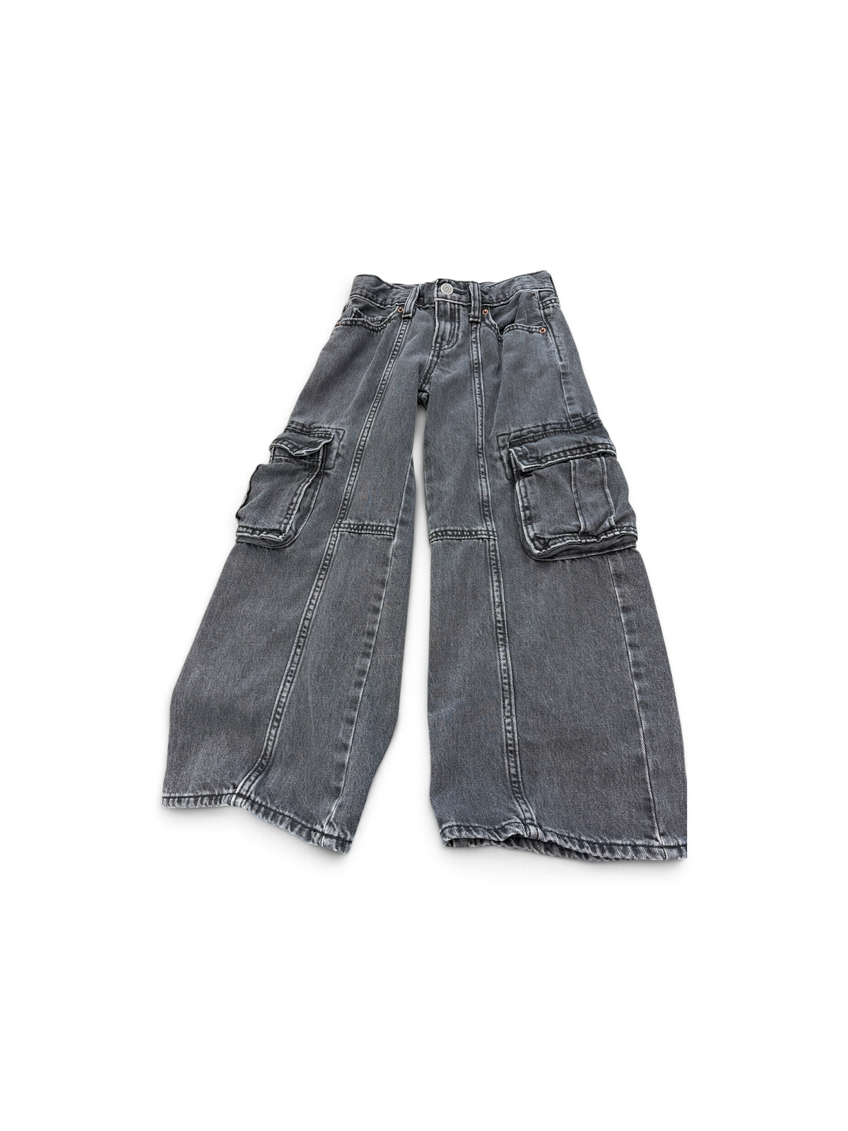 Gray Old Navy Baggy Wide Leg Jeans, 7Y