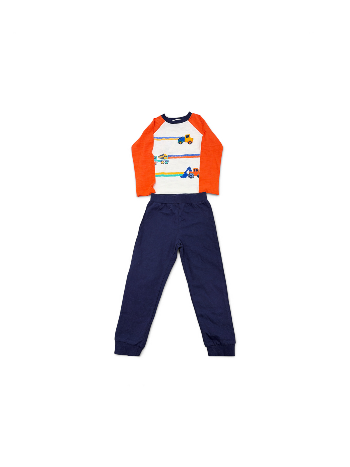 Navy/Orange Little Me Truck Set, 4T
