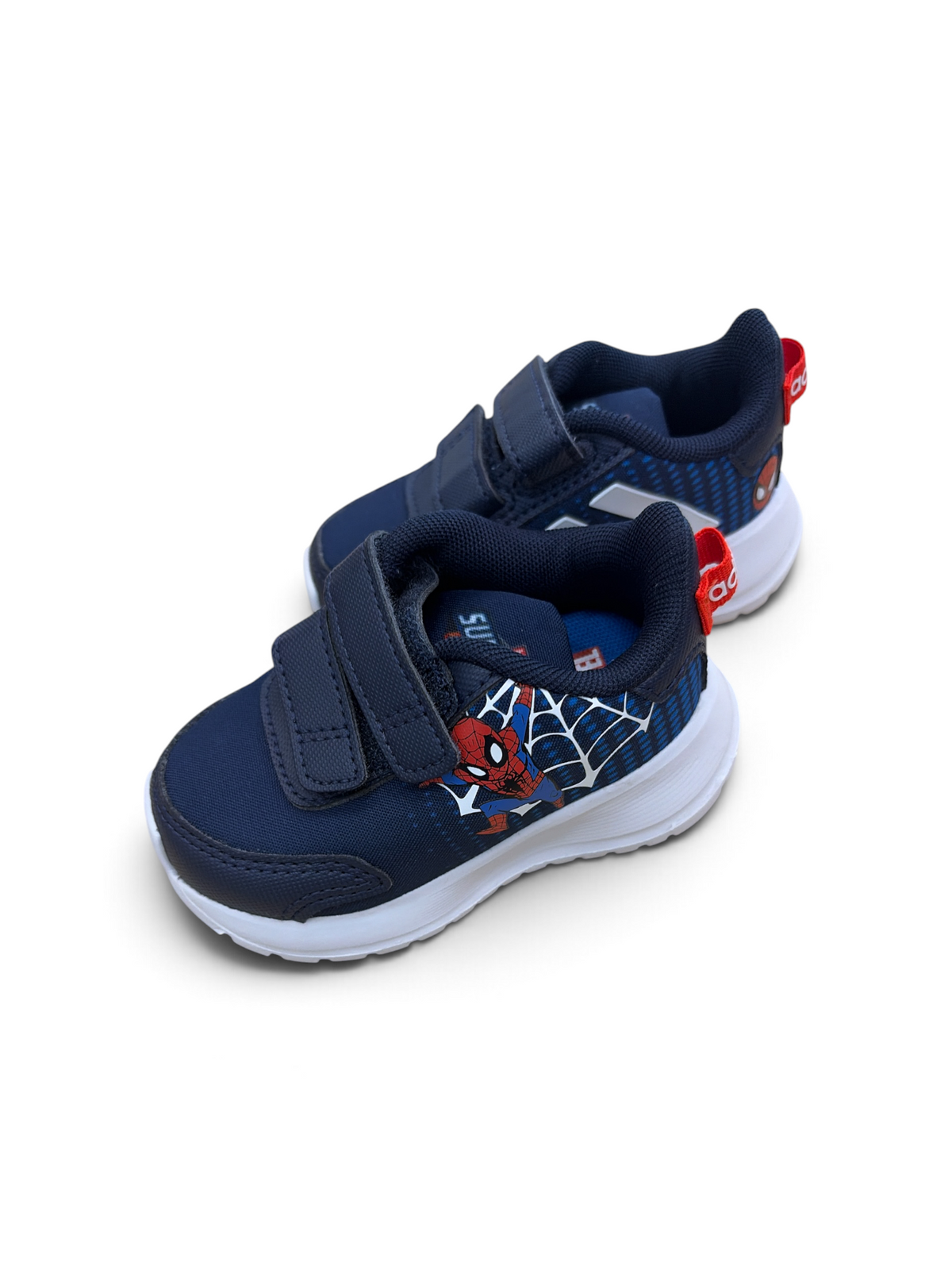 Navy/Red Adidas Spiderman Sneakers , 4c