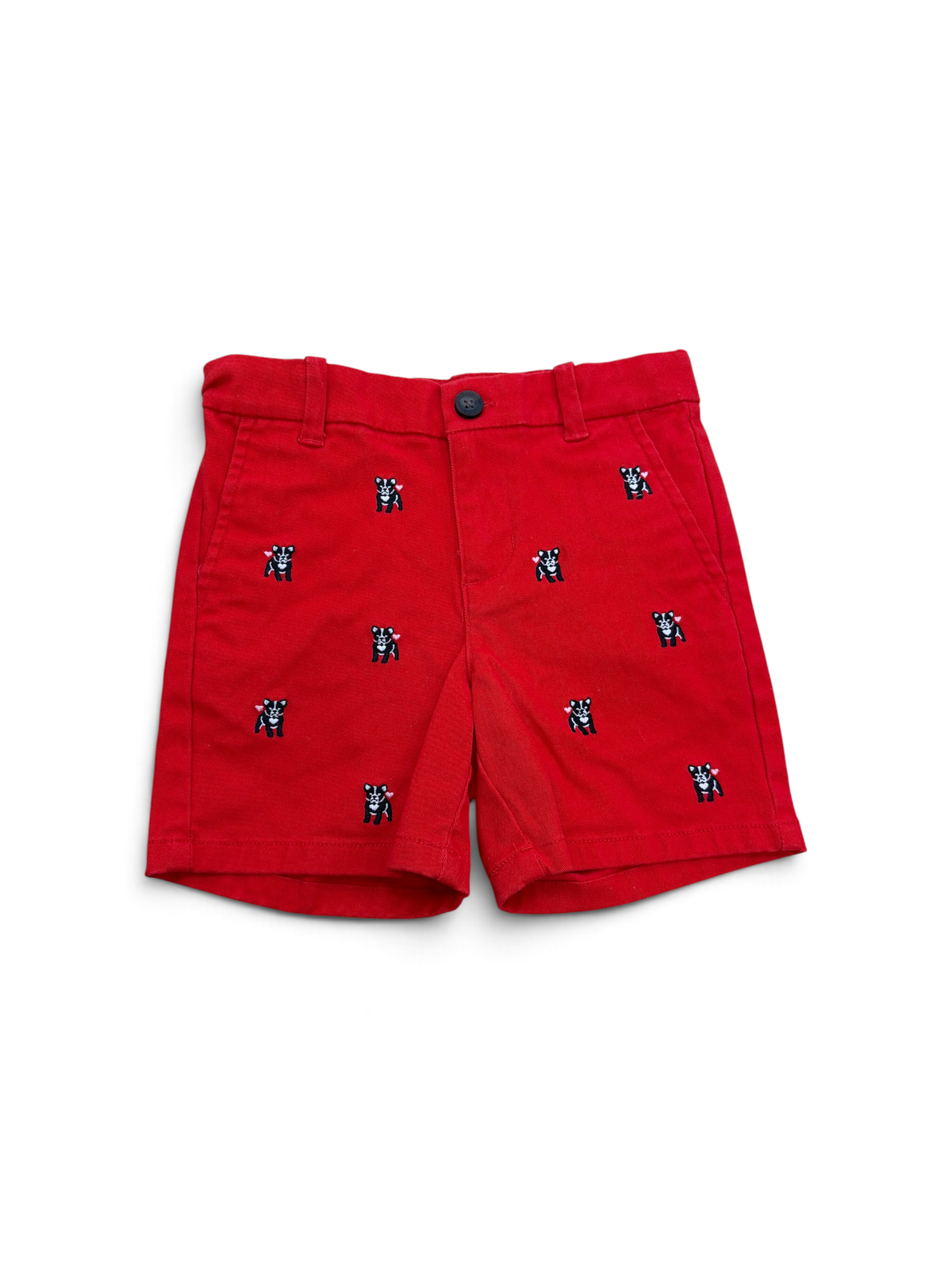 Red Janie and Jack Dog Shorts, 3T
