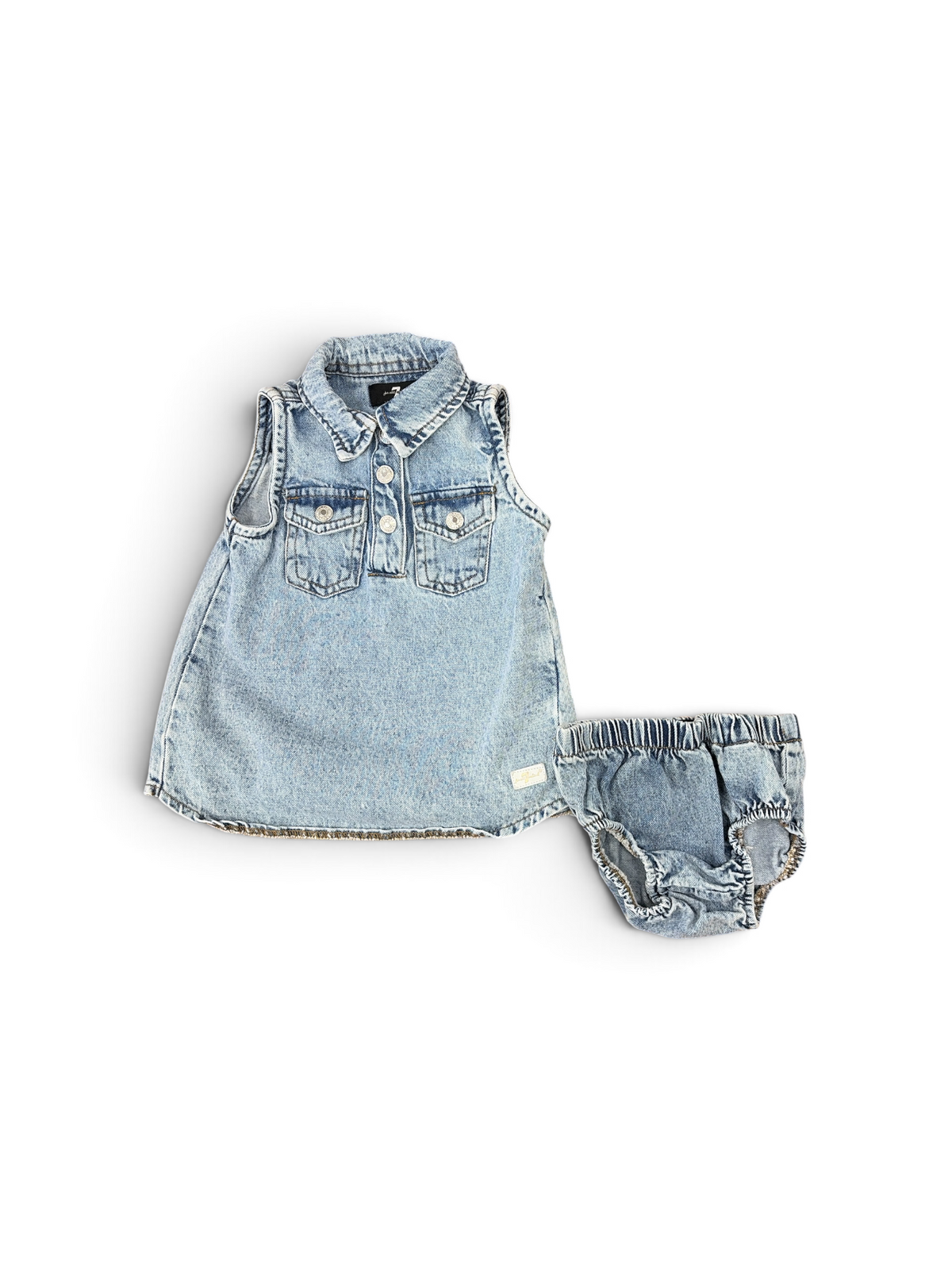 Blue 7 for All Mankind Denim Dress Set, 12M