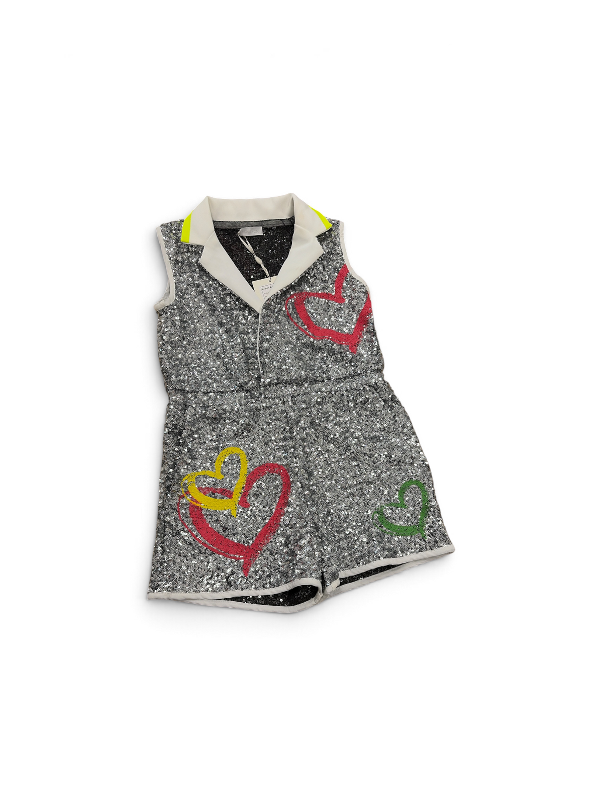 Silver/Multi Fun & Fun Sequin Romper, 8Y (Brand New with Tags)