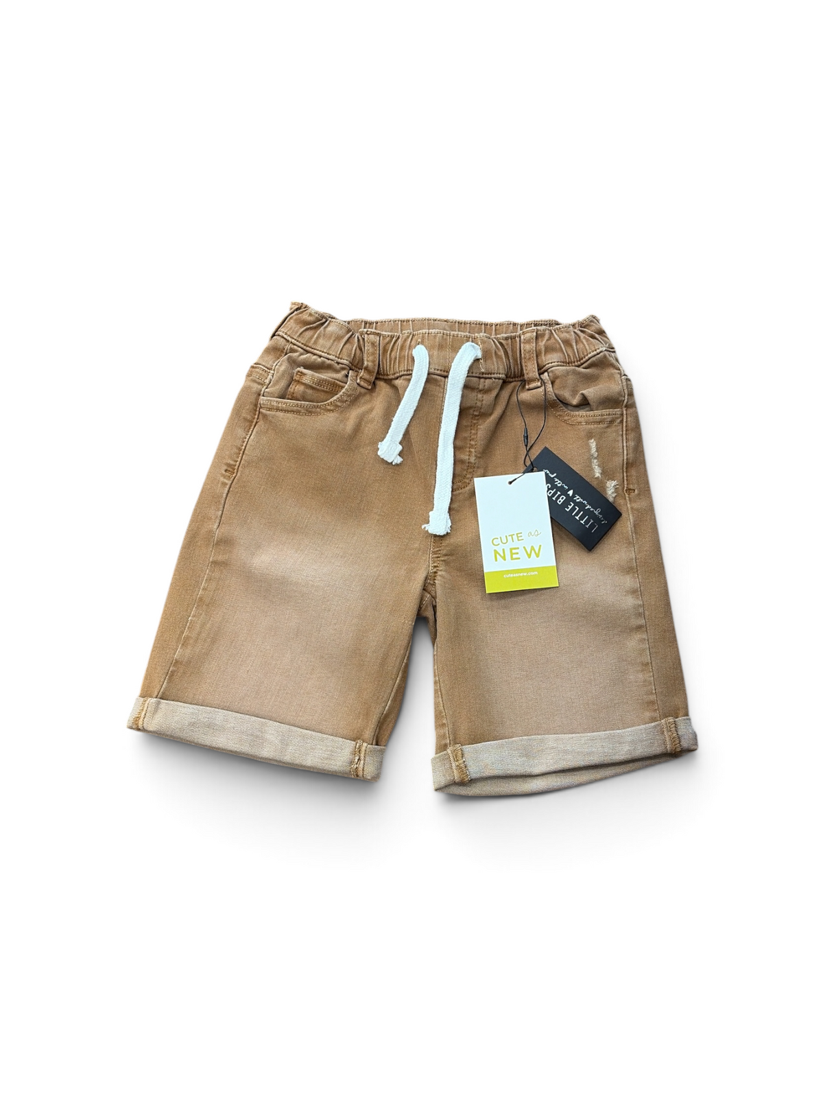 Brown Little Bipsy Denim Shorts, 8Y (Brand New with Tags)