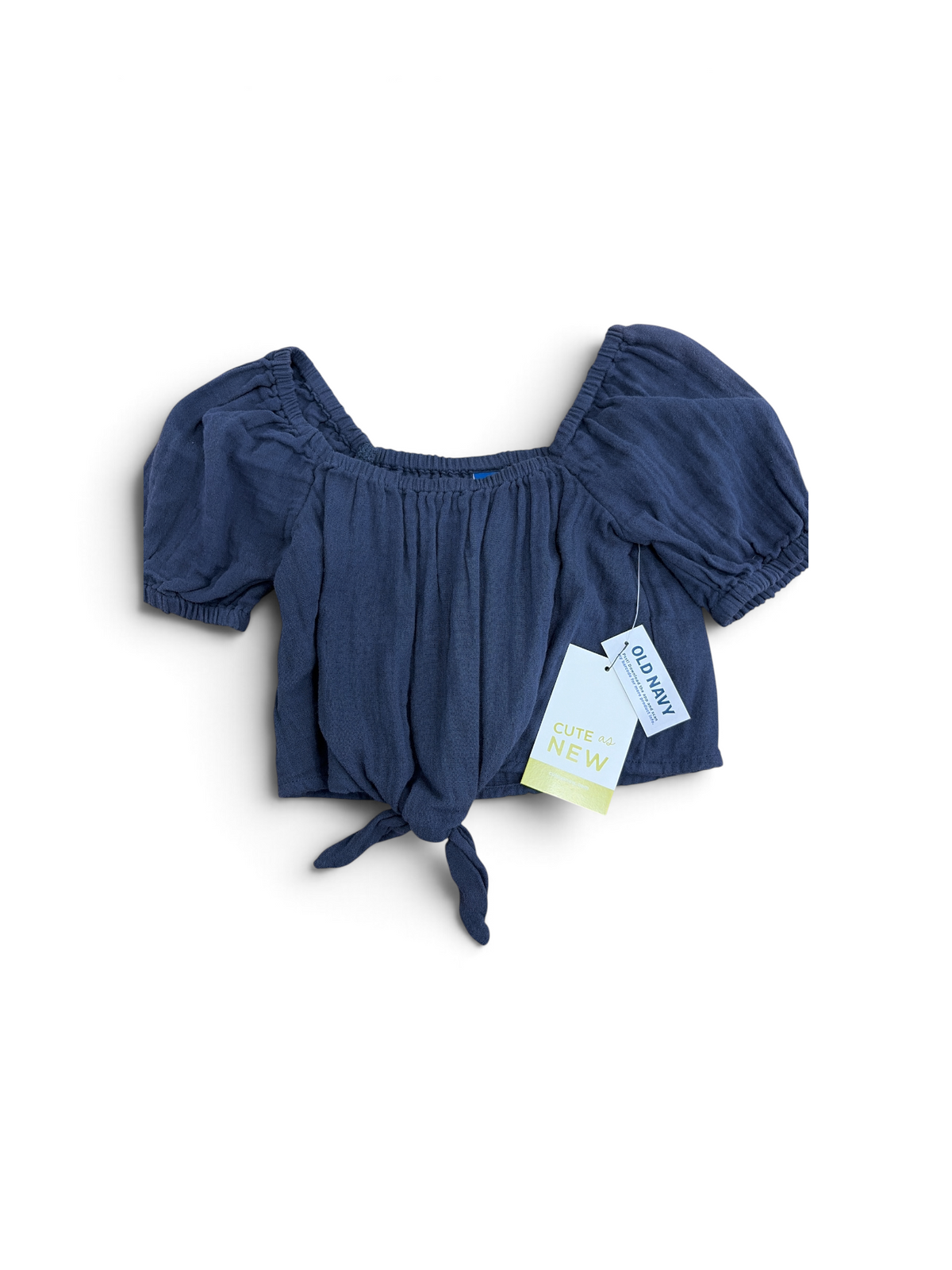 Navy Old Navy Linen Blouse, 7T (Brand New with Tags)