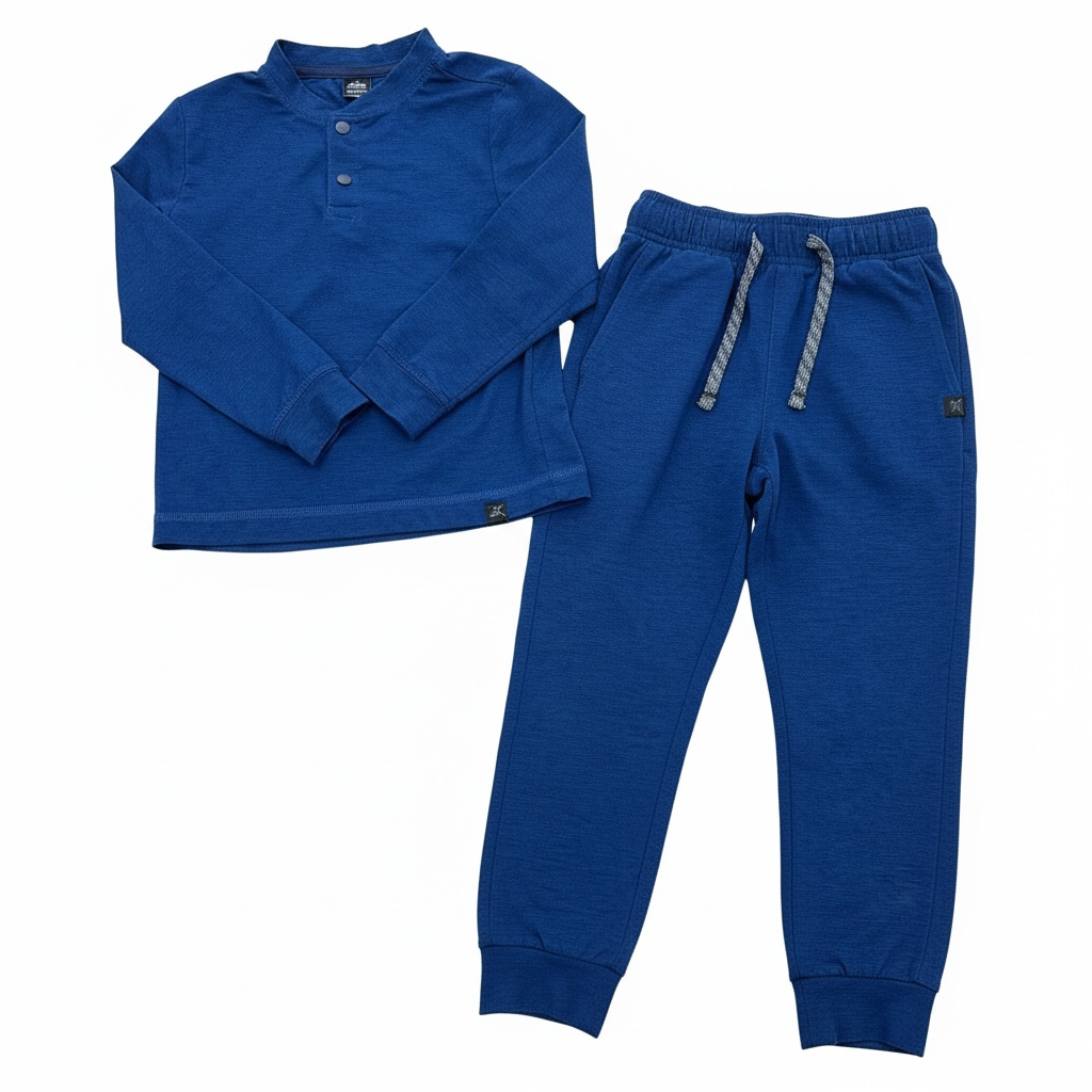 Navy ZeroXposur Long John Set , 5-6T
