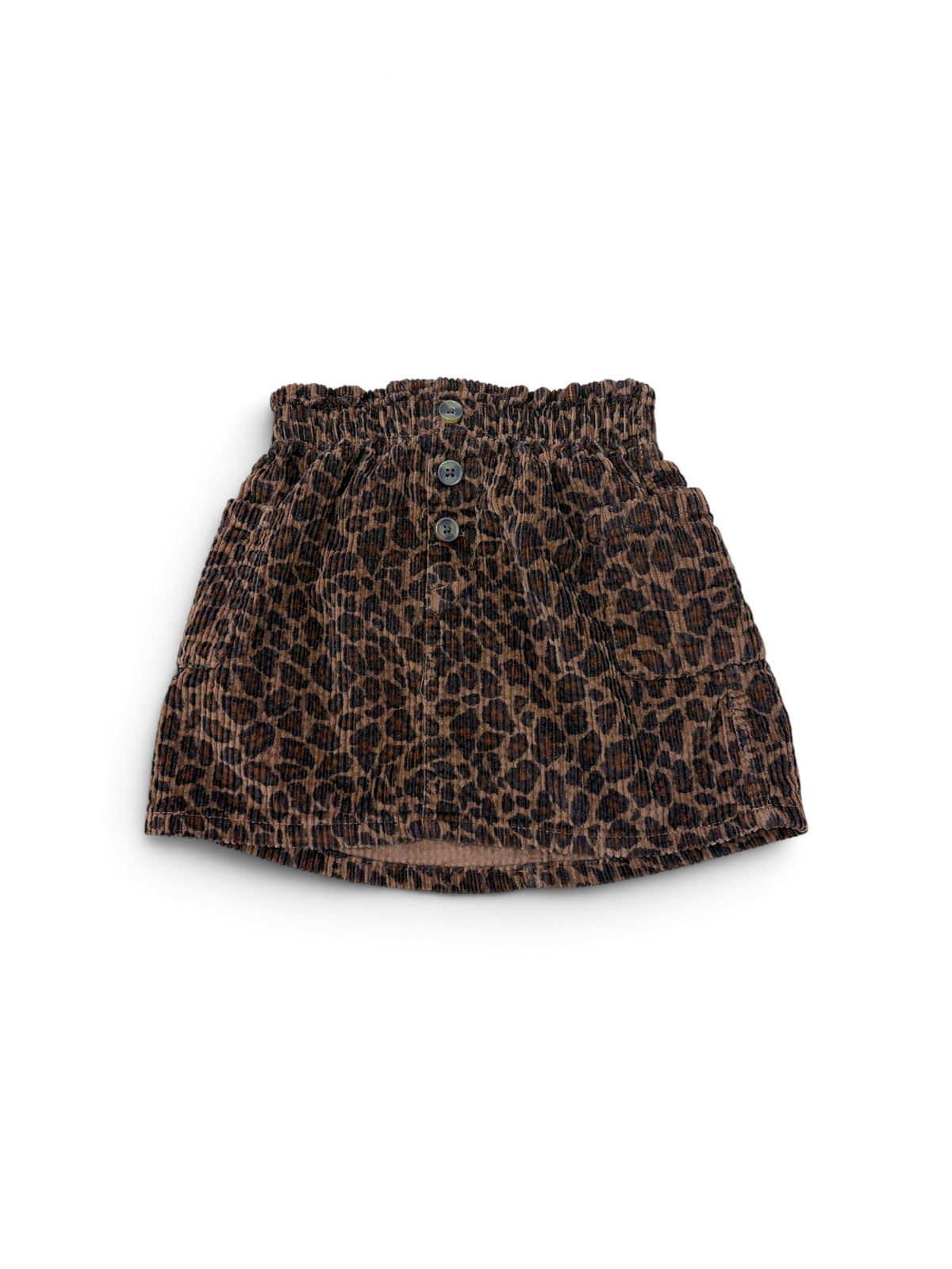 Brown Old Navy Leopard Corduroy Skirt, 4T
