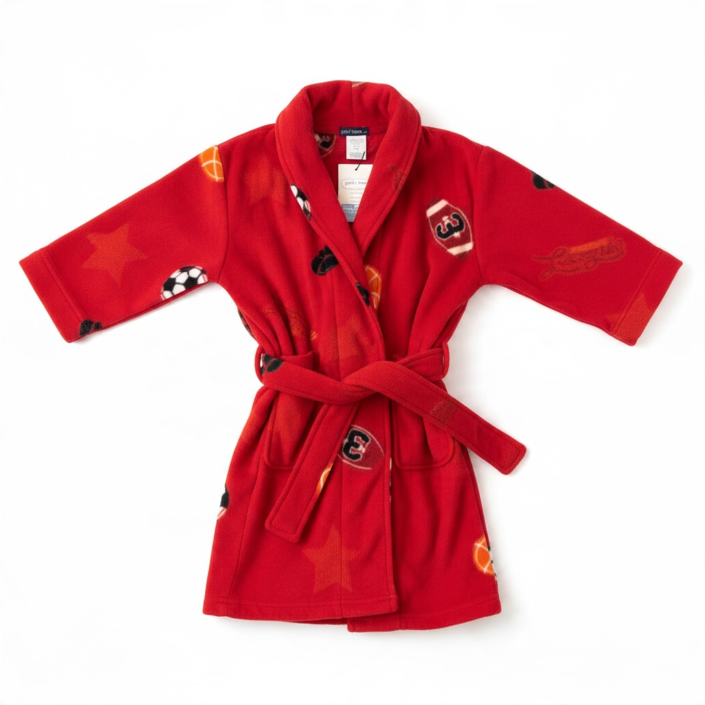 Red Petit Lem Soccer Robe, 3T