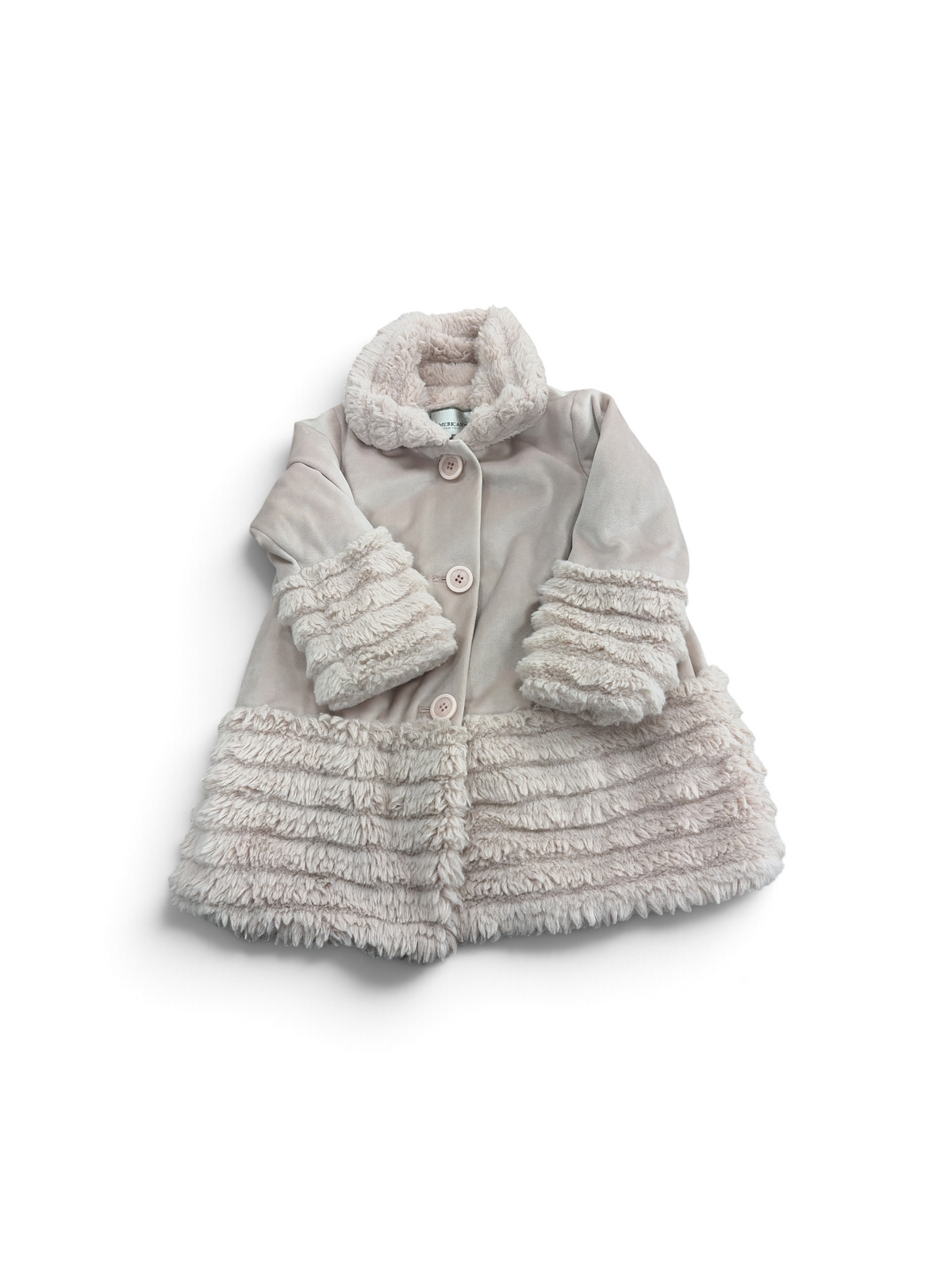 Pink American Widgeon Faux Fur Coat , 2T