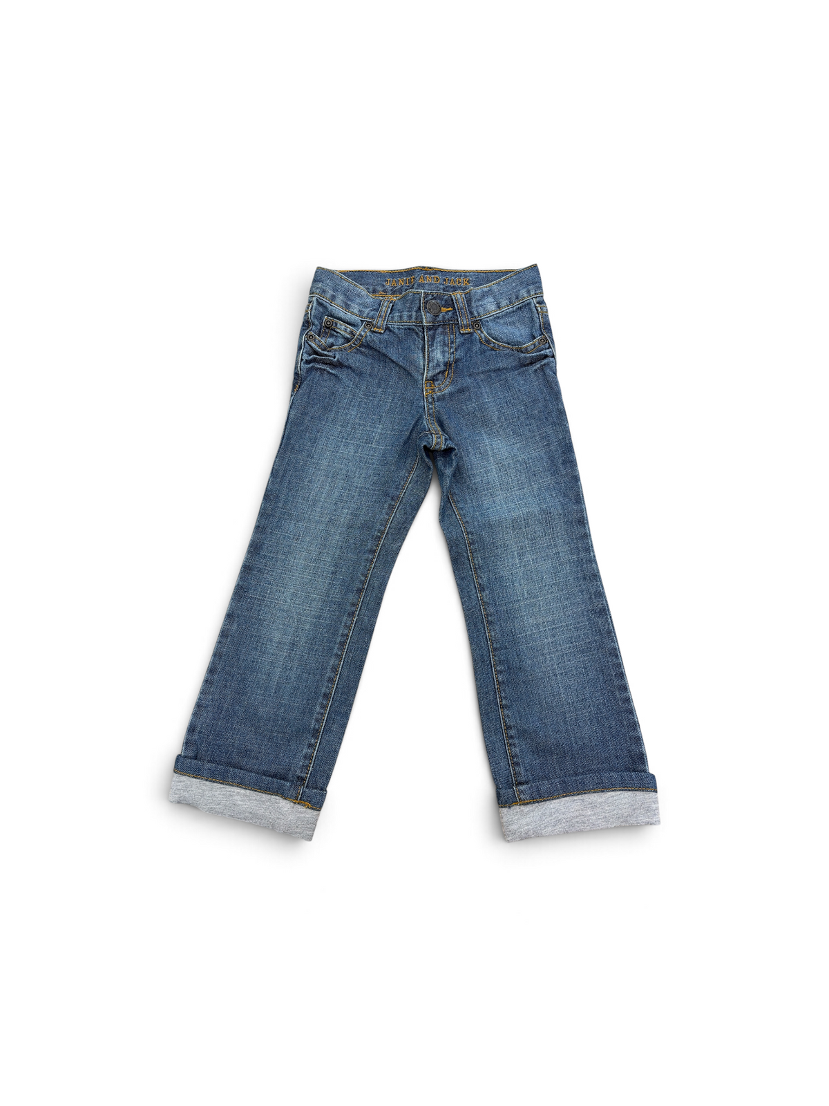 Blue Janie and Jack Rolled Jeans, 3T (Brand New)
