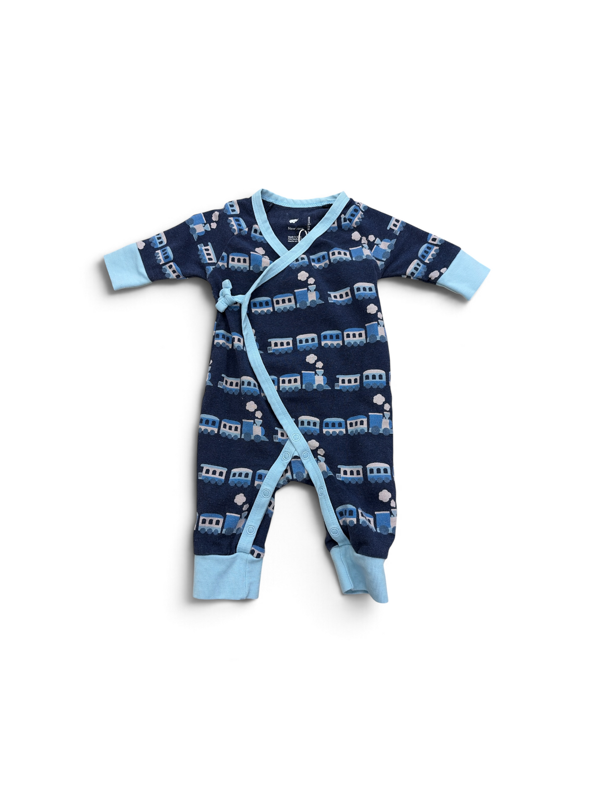 Blue Monica + Andy Train Kimono One-Piece, NB