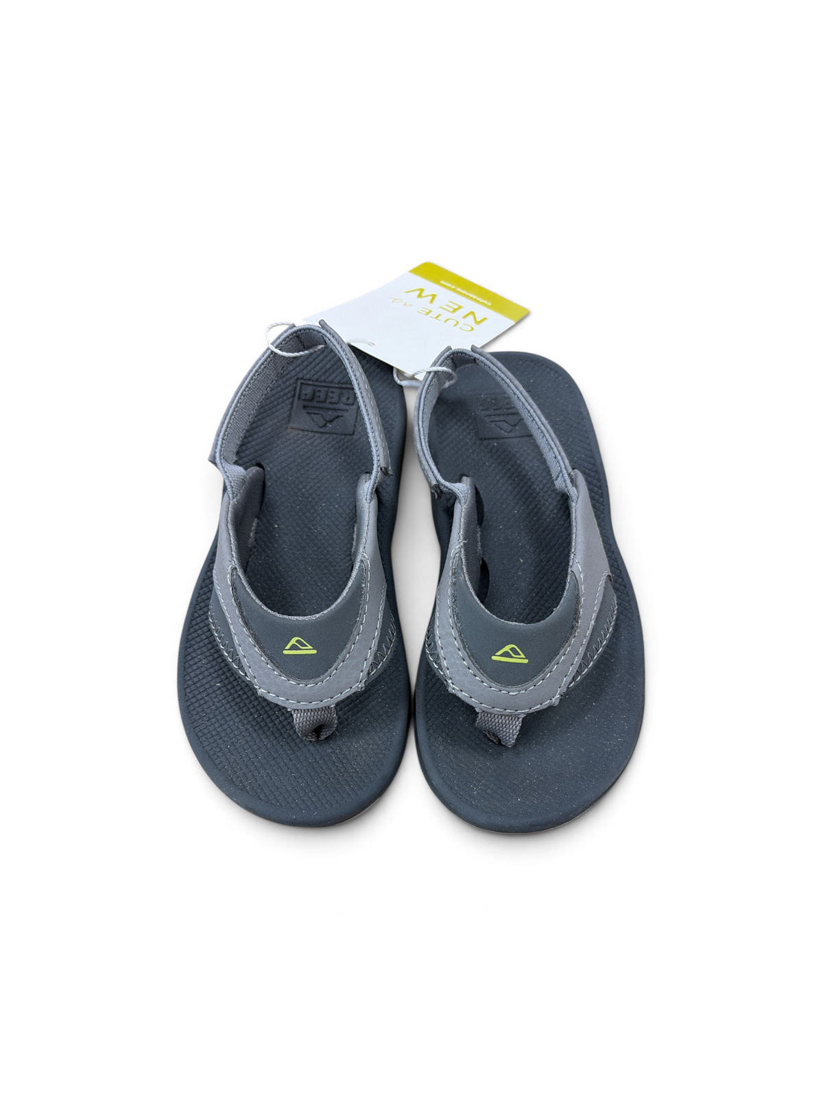 Gray  Reef Flip Flops, 8