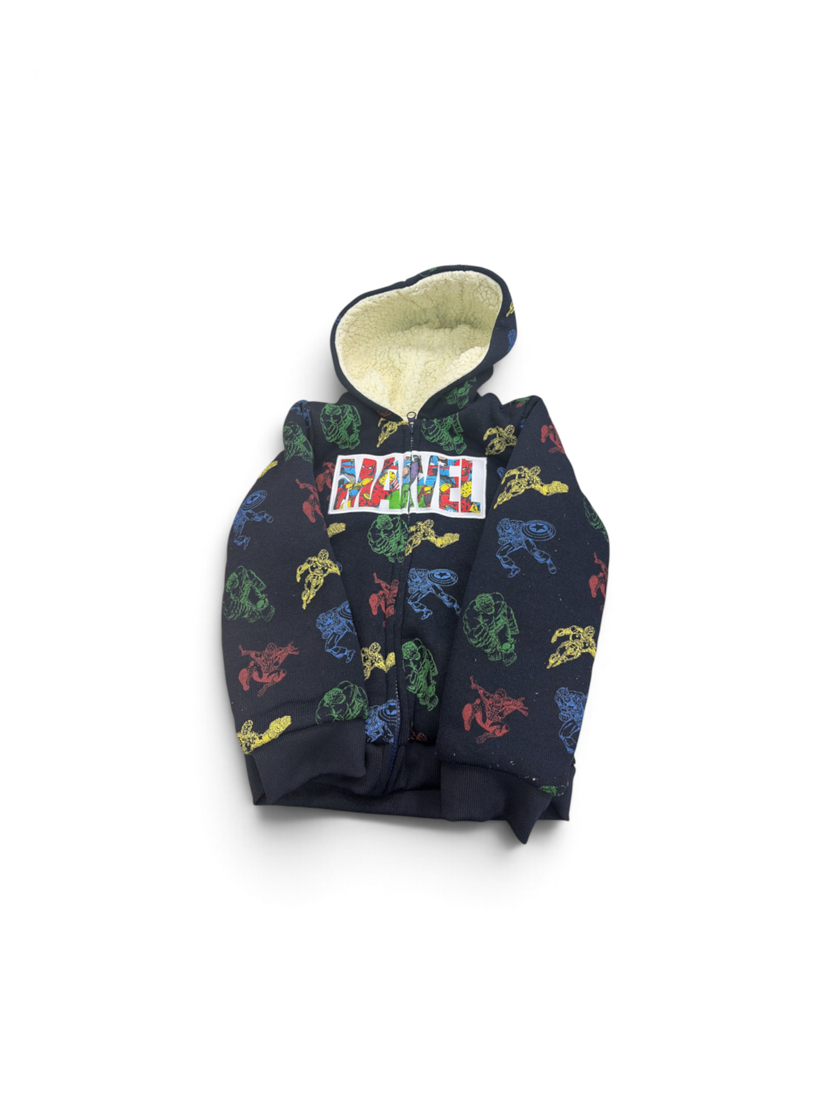 Black Marvel Sherpa Hoodie, 5-6