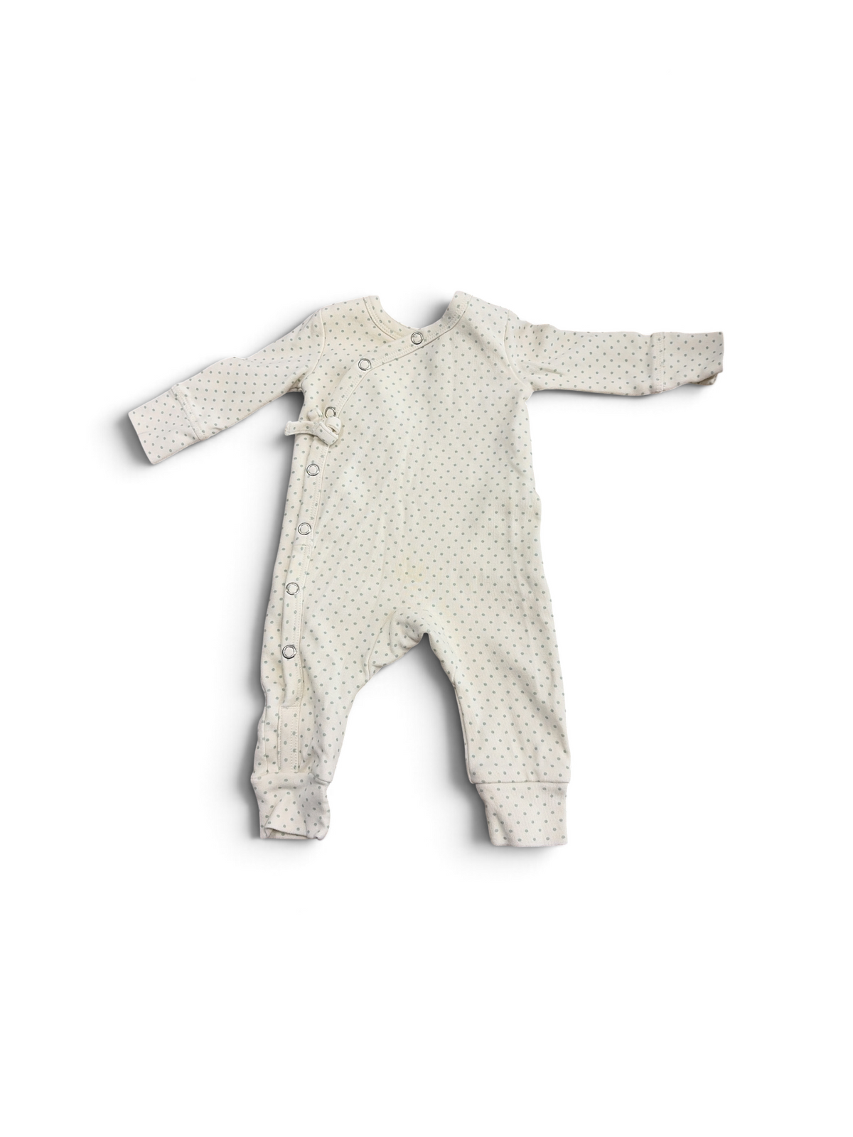 Ivory/Sage Pehr One-Piece, NB