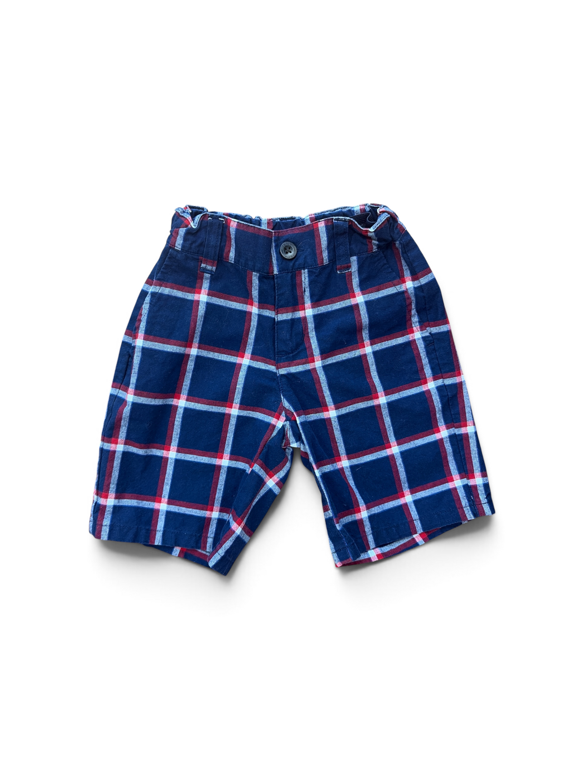 Blue/Red/White Janie and Jack Plaid Shorts, 3T