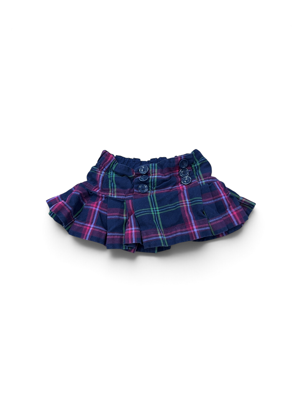 Purple/Green Baby Gap Plaid Skirt, 18M