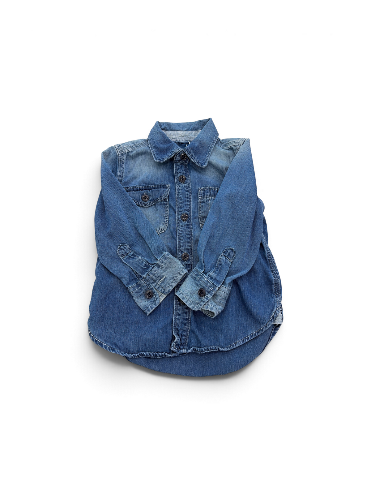 Blue Baby Gap 1969 Chambray Button Down, 2T