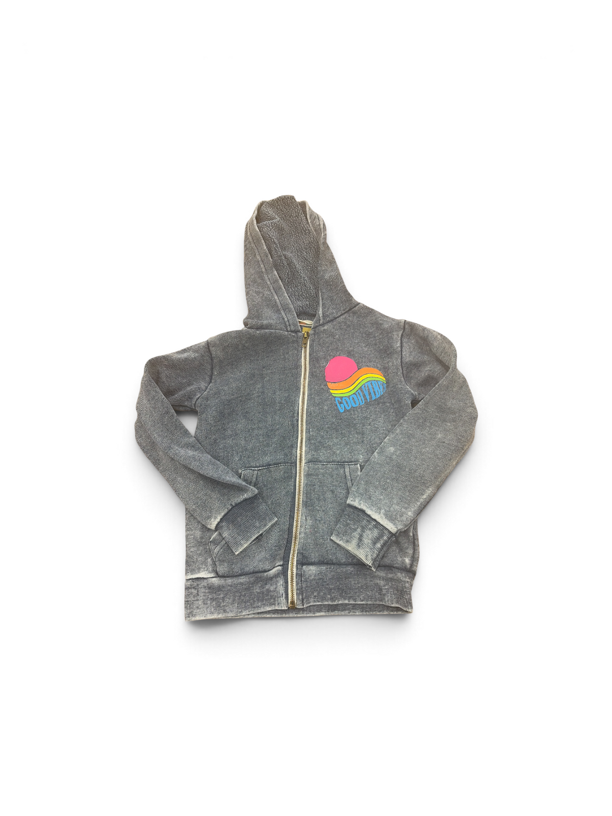 Blue/Multi Vintage Havana Good Vibes Hoodie , 7-8Y