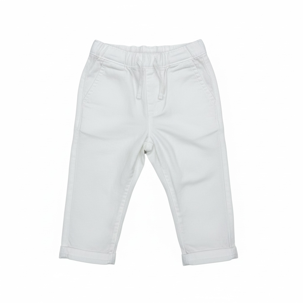 White Janie and Jack Linen Pants, 18M