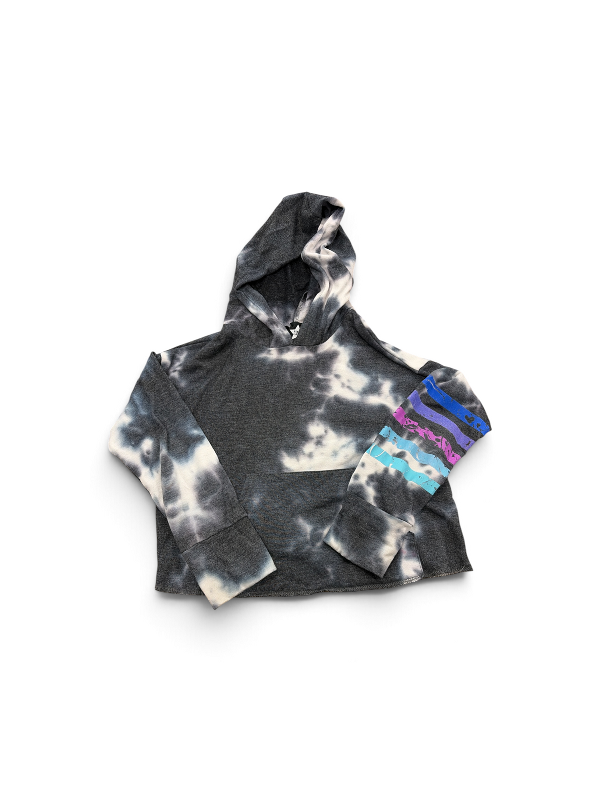 Gray/Multi Pixie Lane Tie Dyed Hoodie, 6Y