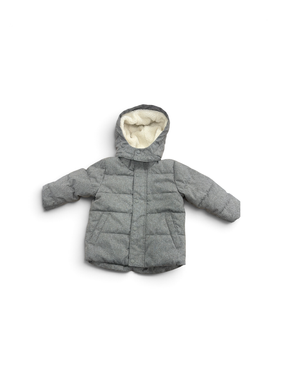 Gray Baby Gap Fleece-Lined Coat, 2T