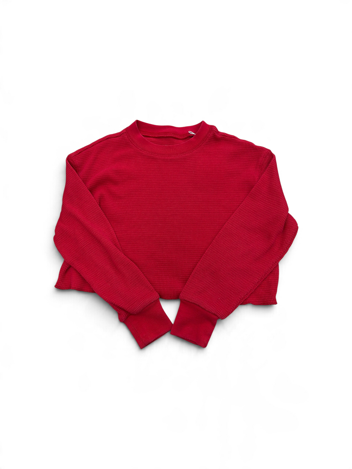 Red KatieJNYC Cropped Waffle, 8Y