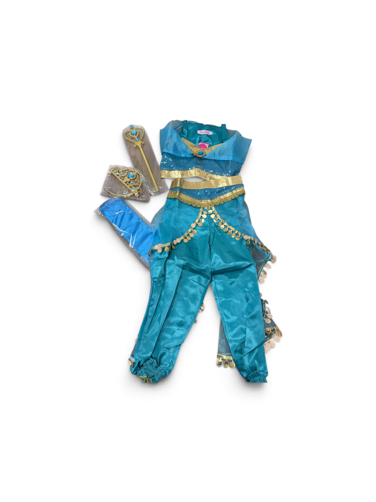 Blue Miko Princess Jasmine Inspired Dress, 5T (Brand New in Packaging)