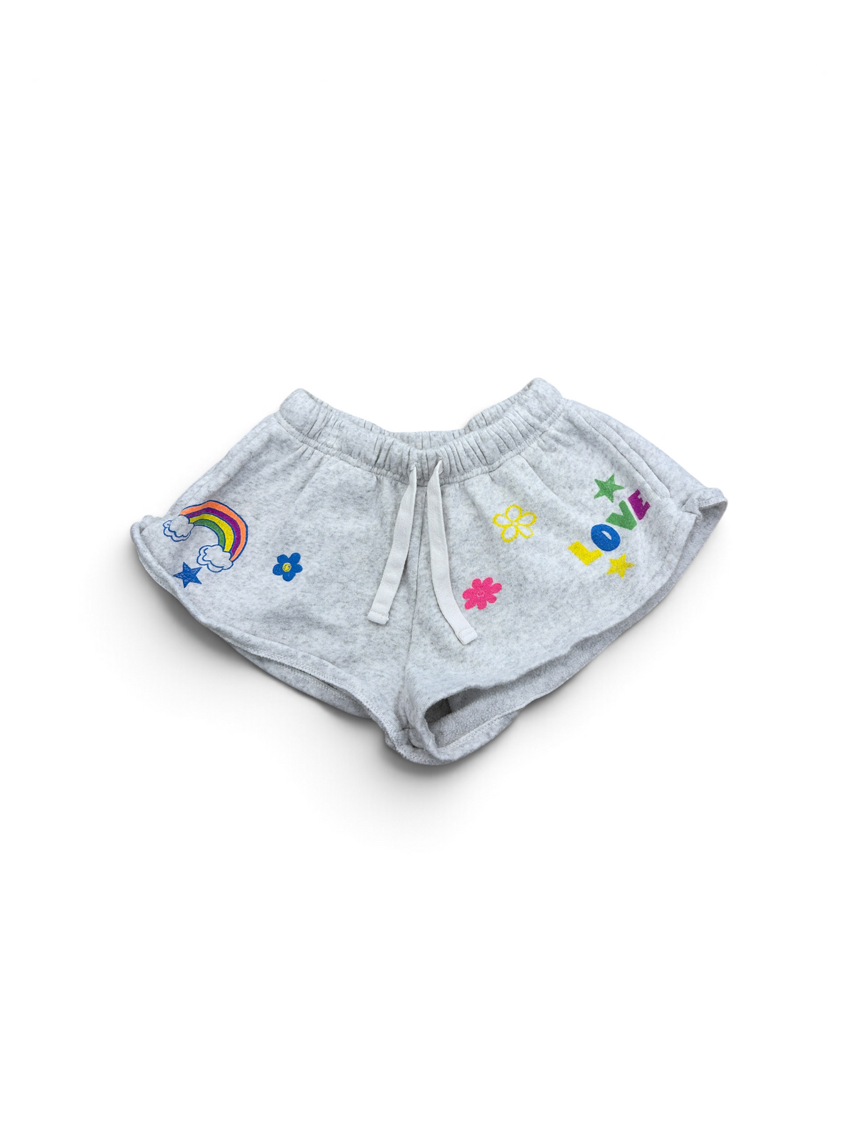 Gray Flowers by Zoe Patterned Sweat Shorts, 7T