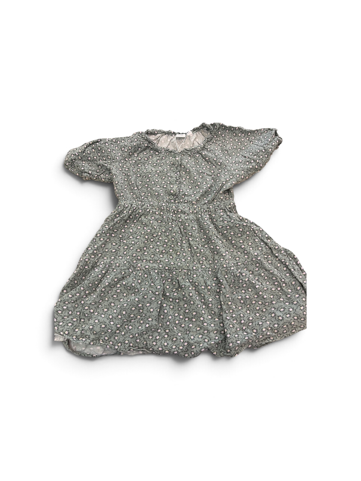 Green Gap Kids Floral Dress, 8Y