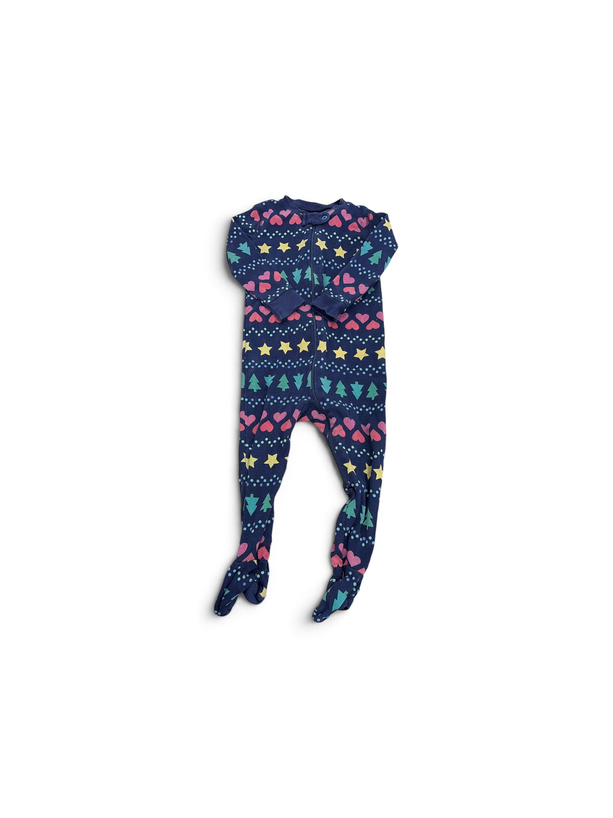Navy Primary Shape Zippy, 12-18M