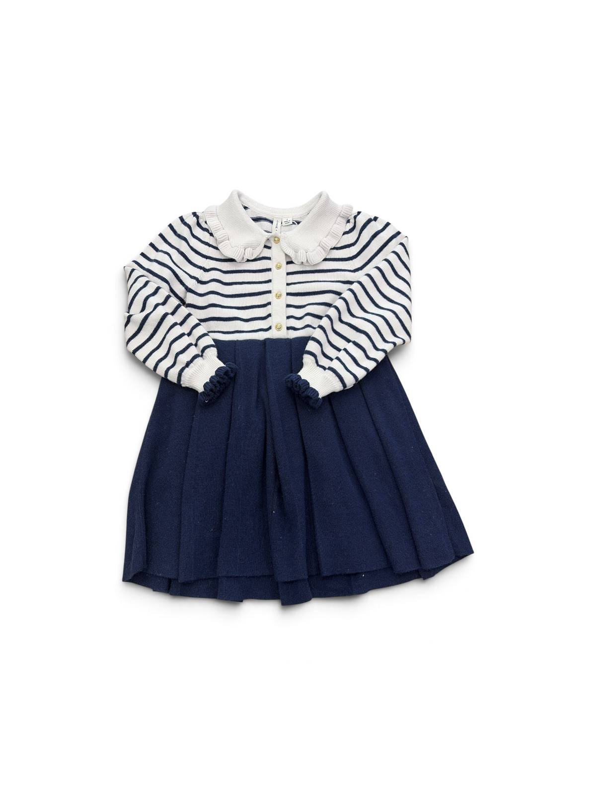 White/Navy Janie and Jack Striped Sweater Dress , 18-24M (Brand New with Tags)
