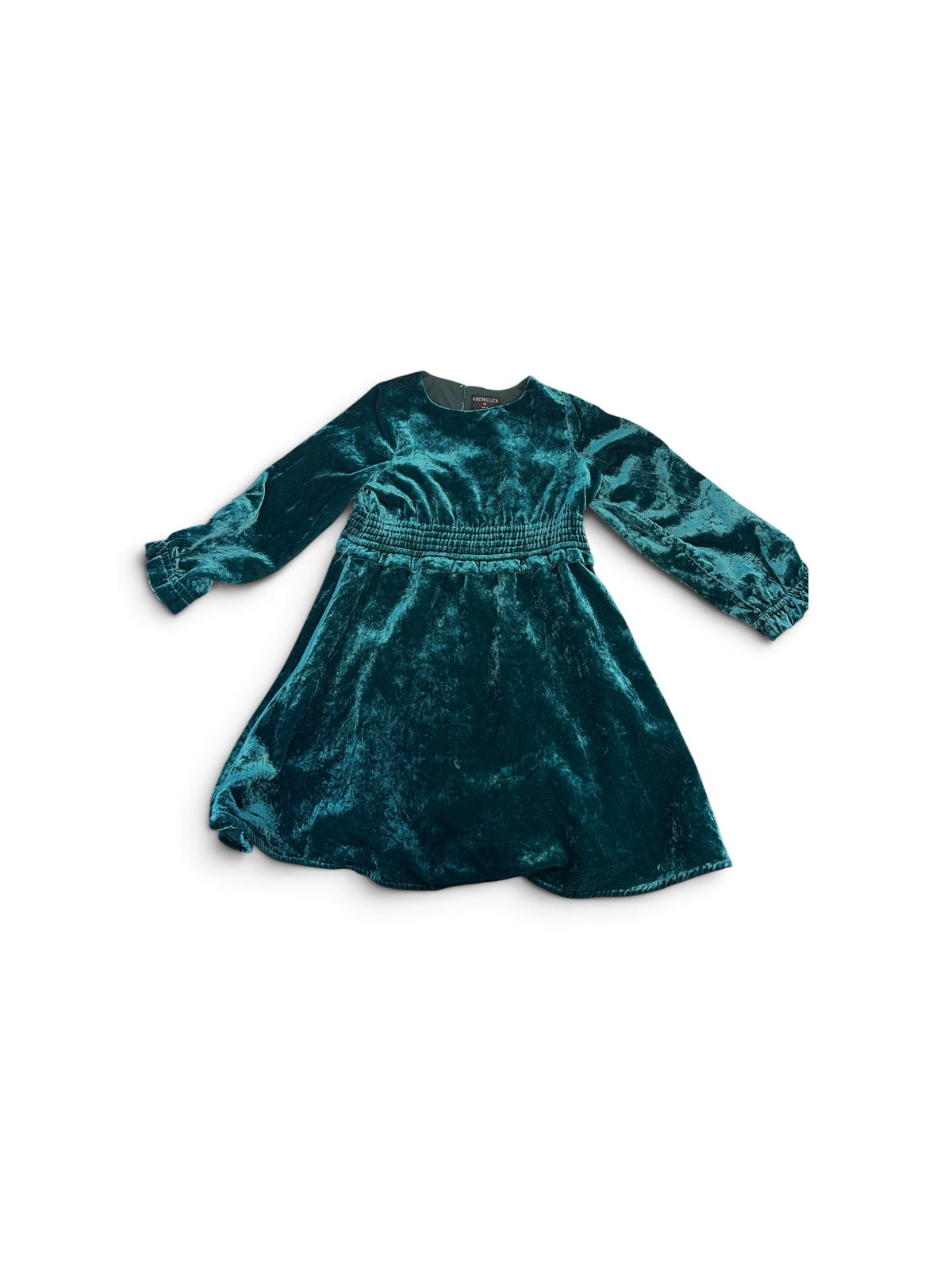 Green Crewcuts Velour Dress, 5T