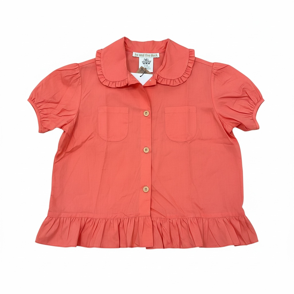coral bu and the duck Collared Blouse, 8Y (Brand New with Tags)