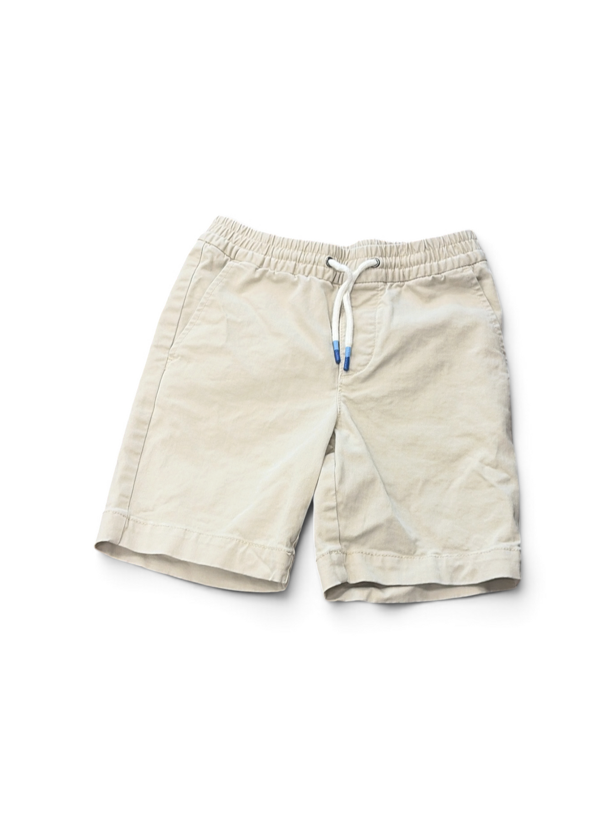 Khaki Gap Kids Drawstring Shorts Blue Tip Laces, 8Y