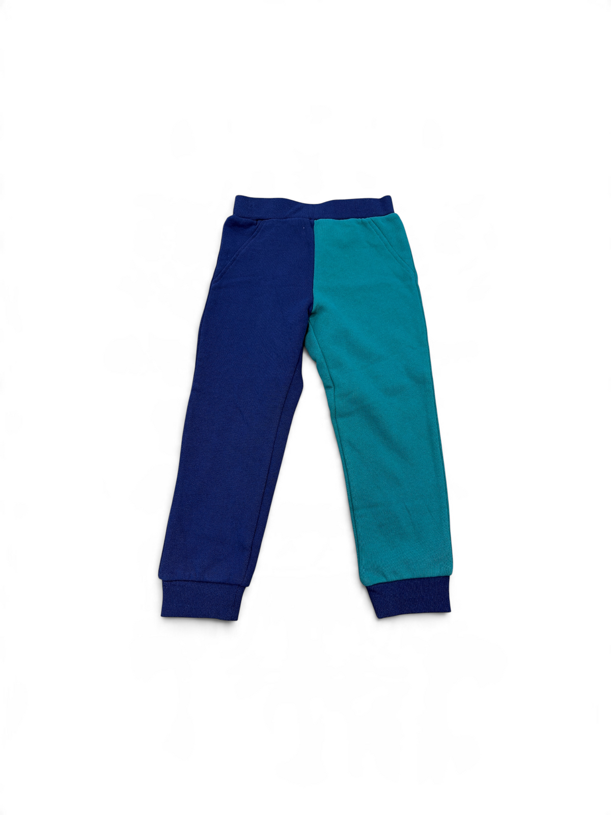 Navy/Green Little Me Color Block Sweats, 4T