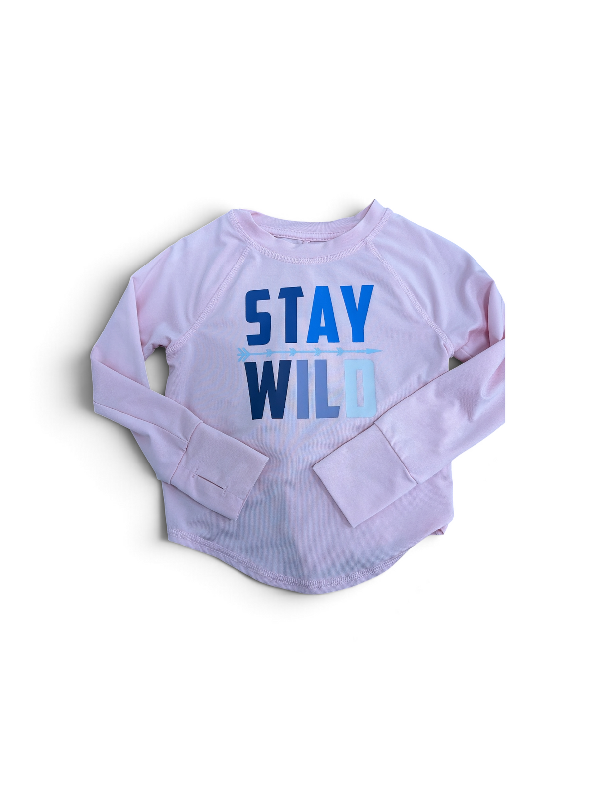 Light Pink Runway Stay Wild Rash Guard, 3T