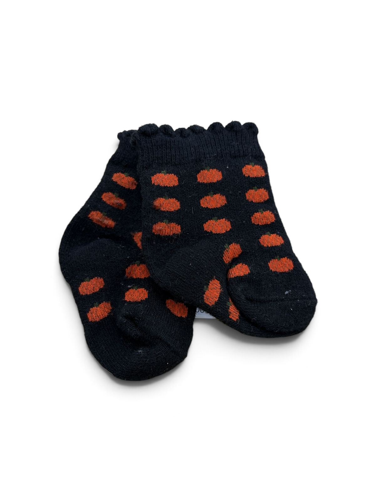 Black/Orange Pumpkin Socks, Infant