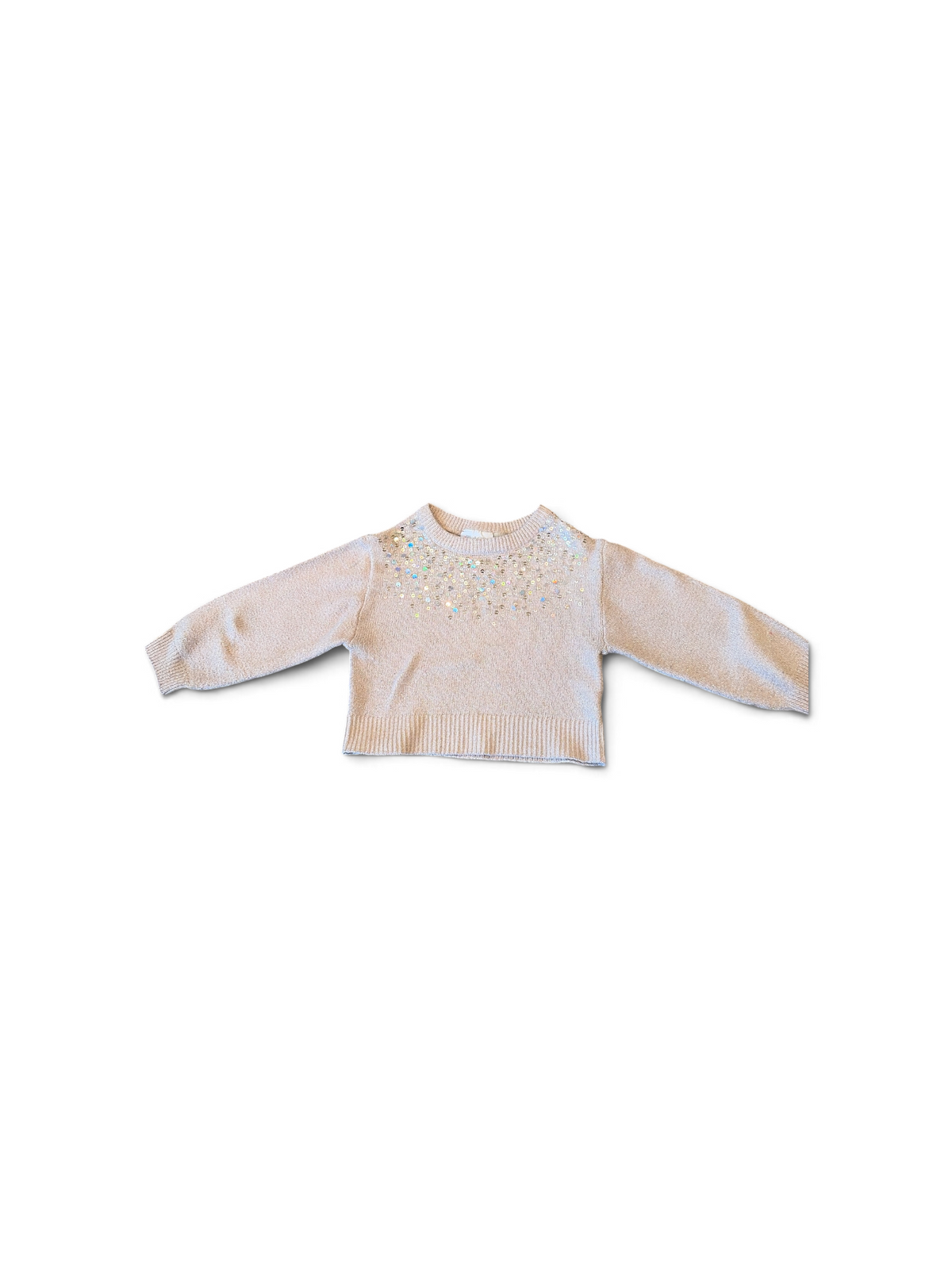 Beige The Children's Place Sequin Sweater, 4T