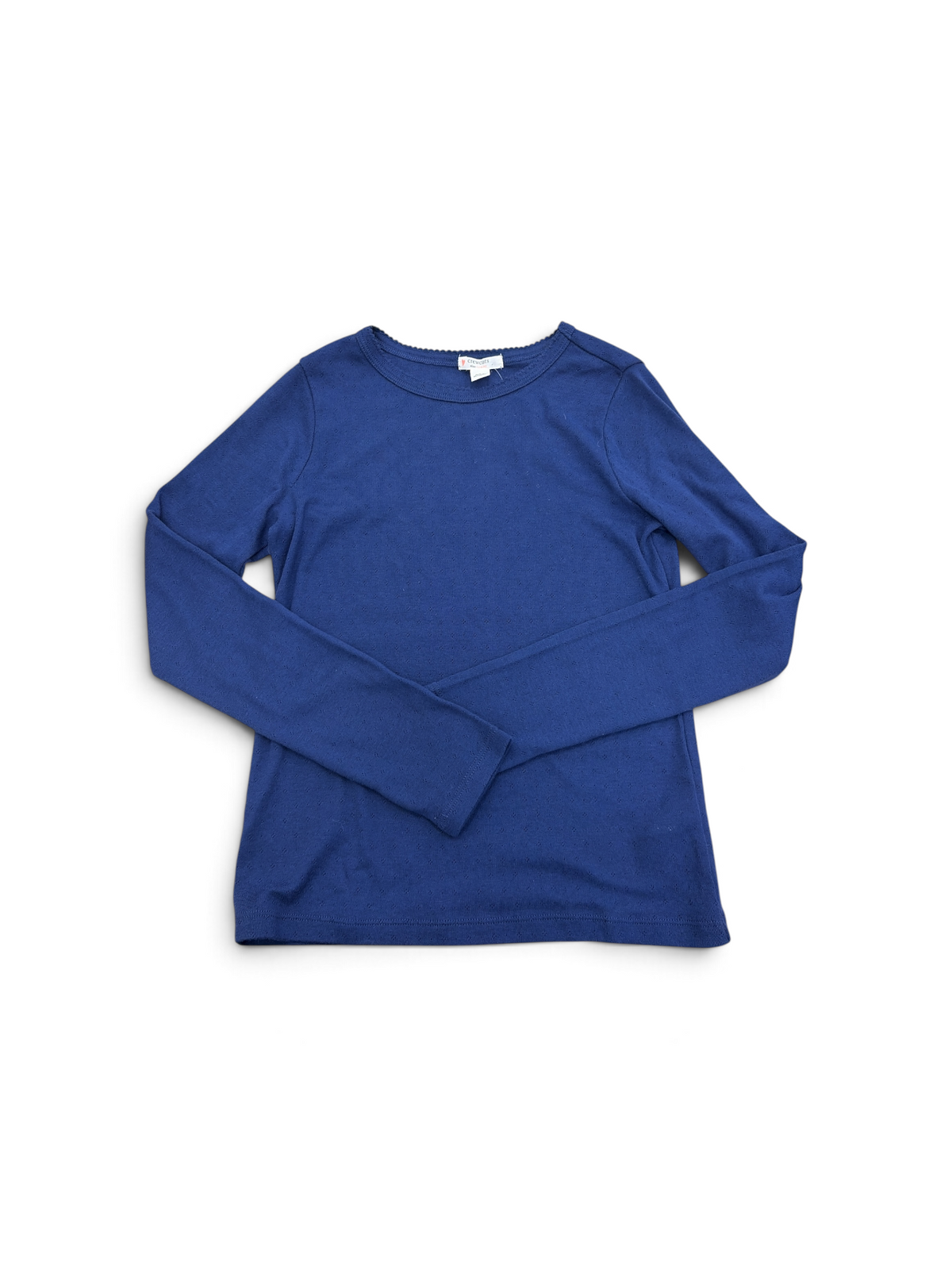 Navy Crewcuts Pointelle Top  , 10-11Y (Brand New with Tags)